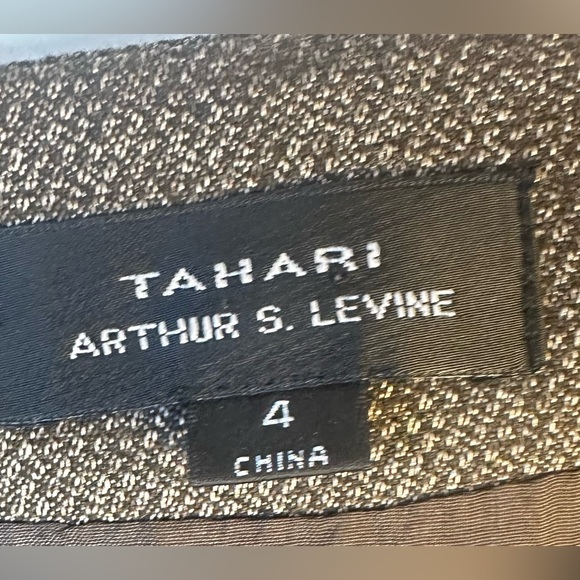 TAHARI BY ARTHUR S. LEVINE Women’s Brown Tweed Short Sleeve Dress Size 4 - Picture 3 of 11